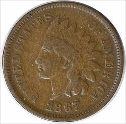1867/67 Indian Cent FS-301 VG Uncertified #209