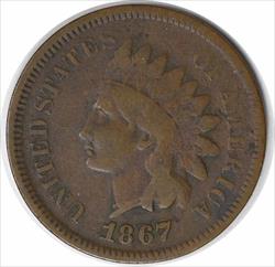 1867/67 Indian Cent FS-301 VG Uncertified #210