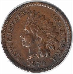 1870 Indian Cent DDO FS-101 EF Uncertified #219