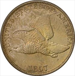 1857 Flying Eagle Cent MS62 Uncertified #1115
