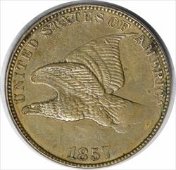 1857 Flying Eagle Cent Choice AU Uncertified #1257
