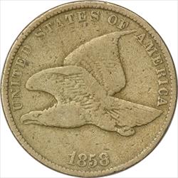 1858 Flying Eagle Cent Small Letters VG Uncertified