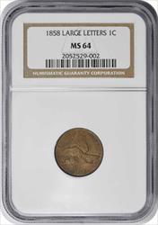 1858 Flying Eagle Cent Large Letters MS64 NGC