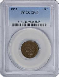 1872 Indian Cent EF40 PCGS