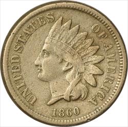 1860 Indian Cent VF Uncertified