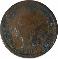 1867 Indian Cent AG Uncertified