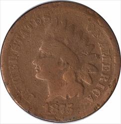 1875 Indian Cent AG Uncertified
