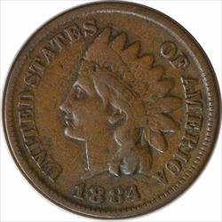 1884 Indian Cent VG Uncertified
