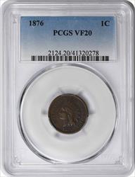 1876 Indian Cent VF20 PCGS
