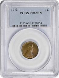 1913 Lincoln Cent PR63BN PCGS