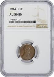1914-D Lincoln Cent AU50BN NGC