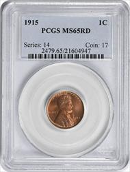 1915 Lincoln Cent MS65RD PCGS
