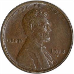 1918-D Lincoln Cent AU Uncertified