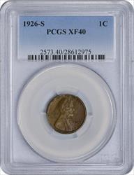 1926-S Lincoln Cent EF40 PCGS