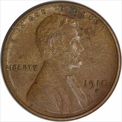 1910-S Lincoln Cent AU Uncertified