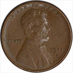 1911-S Lincoln Cent EF Uncertified