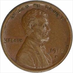 1912-D Lincoln Cent VF Uncertified