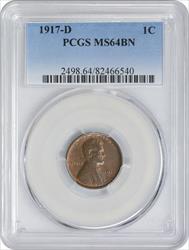 1917-D Lincoln Cent MS64BN PCGS