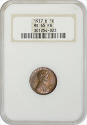 1917-D Lincoln Cent MS65RB NGC