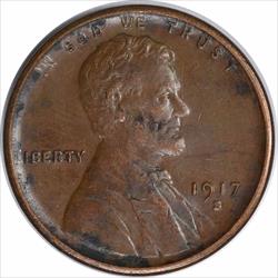 1917-S Lincoln Cent AU Uncertified