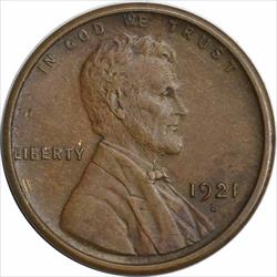 1921-S Lincoln Cent Choice EF Uncertified