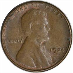 1924-S Lincoln Cent AU Uncertified
