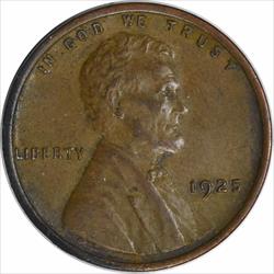 1925-P Lincoln Cent AU Uncertified