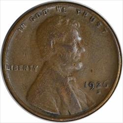 1926-S Lincoln Cent VF Uncertified