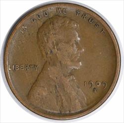 1909-S Lincoln Cent VF Uncertified #1263