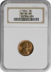 1911 Lincoln Cent MS64RD NGC