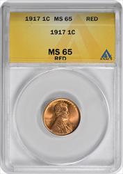 1917 Lincoln Cent MS65RD ANACS
