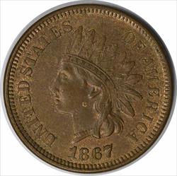 1867 Indian Cent S-5A MS64 Uncertified #1116