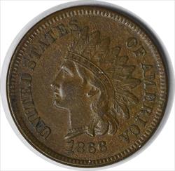 1866/1866 Indian Cent S-8 AU Uncertified #1106