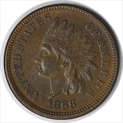 1866/1866 Indian Cent S-5 AU Uncertified #1044