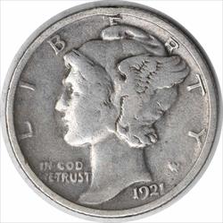 1921 Mercury Silver Dime VF Uncertified #1237