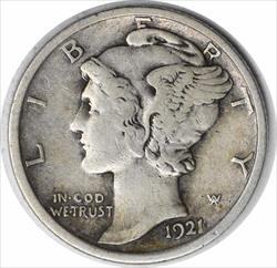 1921 Mercury Silver Dime EF Uncertified #1241