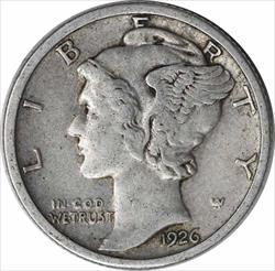 1926 Mercury Silver Dime EF Uncertified