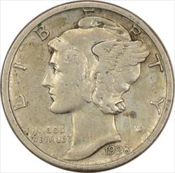 1928-S Mercury Silver Dime EF Uncertified