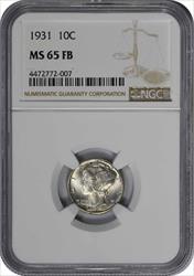 1931-P Mercury Silver Dime MS65FB NGC