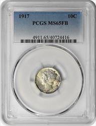 1917 Mercury Silver Dime MS65FB PCGS