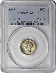 1917 Mercury Silver Dime MS66FB PCGS