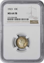 1923 Mercury Silver Dime MS64FB NGC