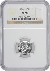 1961 Roosevelt Silver Dime PR68 NGC