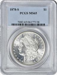 1878-S Morgan Silver Dollar MS65 PCGS