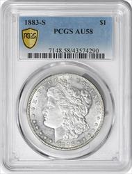 1883-S Morgan Silver Dollar AU58 PCGS