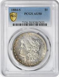 1884-S Morgan Silver Dollar AU50 PCGS