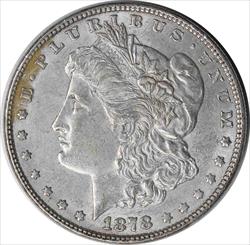 1878 Morgan Silver Dollar 7TF Reverse of 1878 AU Uncertified
