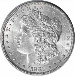 1881 Morgan Silver Dollar MS63 Uncertified
