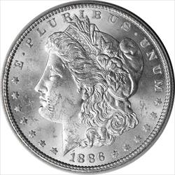 1886 Morgan Silver Dollar MS63 Uncertified