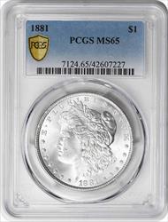 1881 Morgan Silver Dollar MS65 PCGS